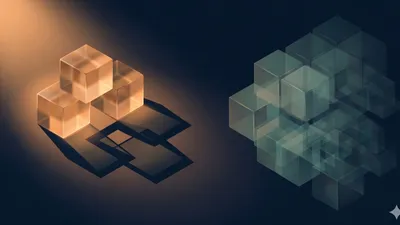 Abstract illustration of a light casting a frozen shadow map cached in memory, with a faded ghost copy of the same shadow repeating to suggest wasted per-frame re-renders