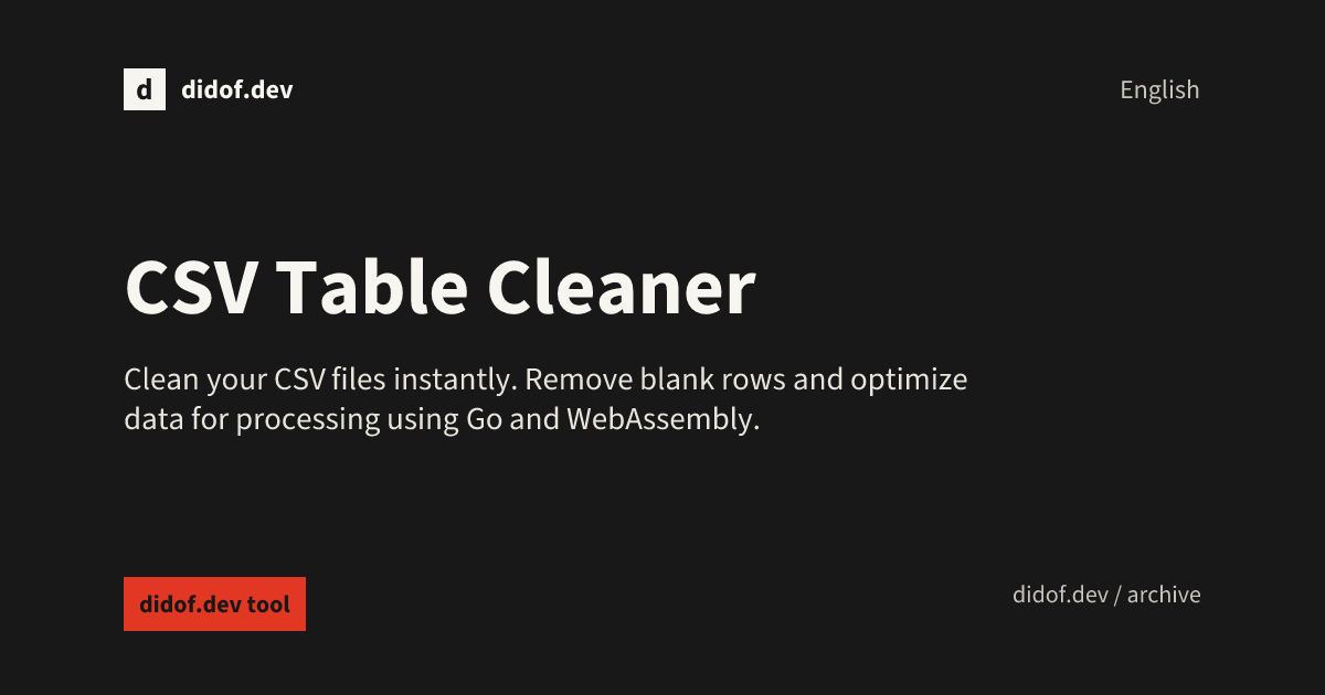 CSV Table Cleaner