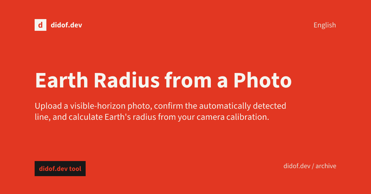 Earth Radius from a Photo