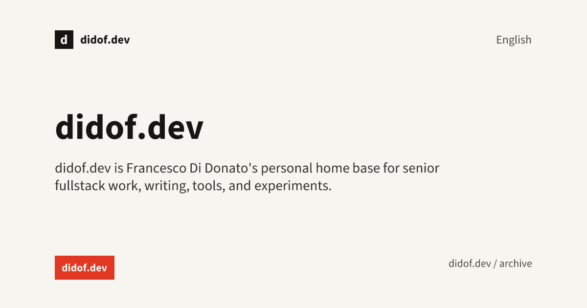 didof.dev | Senior Fullstack Engineer